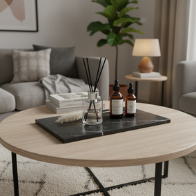 Atlas Marble Utility Tray - Slim Rectangle Organizer