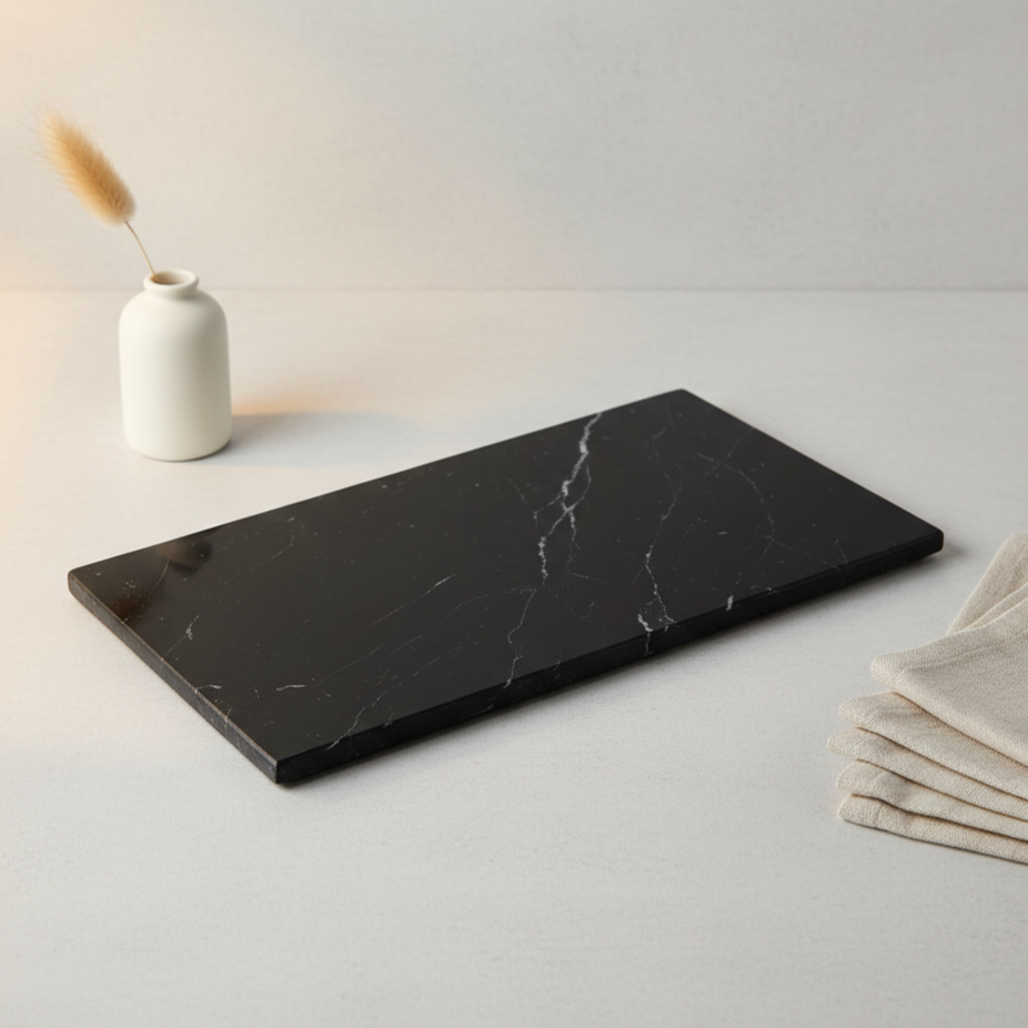 Atlas Marble Utility Tray - Slim Rectangle Organizer