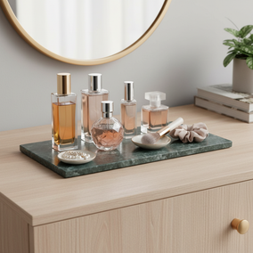 Atlas Marble Utility Tray - Slim Rectangle Organizer