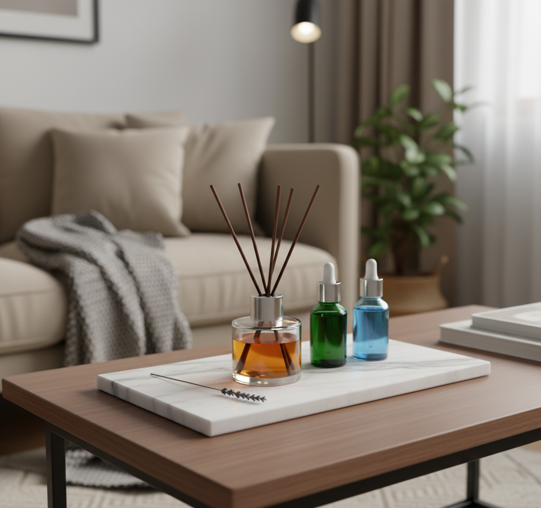 Atlas Marble Utility Tray - Slim Rectangle Organizer