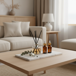 Atlas Marble Utility Tray - Slim Rectangle Organizer