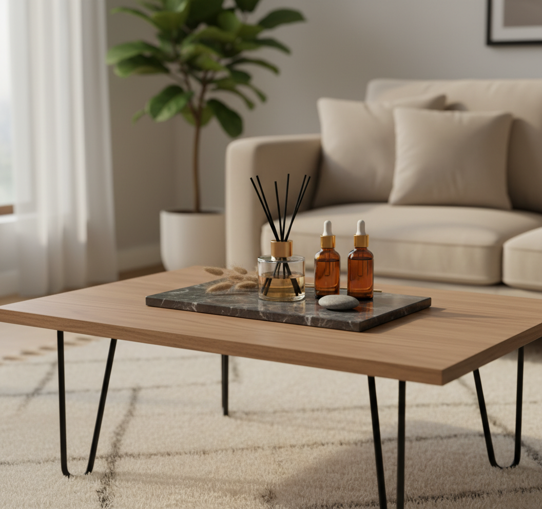 Atlas Marble Utility Tray - Slim Rectangle Organizer