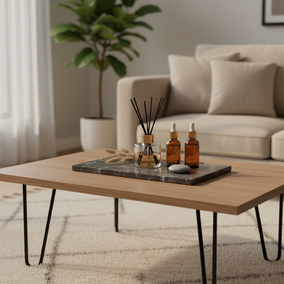 Atlas Marble Utility Tray - Slim Rectangle Organizer