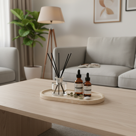 Luma Oval Marble Tray – Hand-Carved Stone Catchall