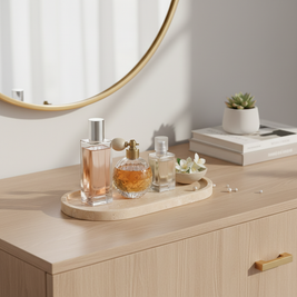 Luma Oval Marble Tray – Hand-Carved Stone Catchall