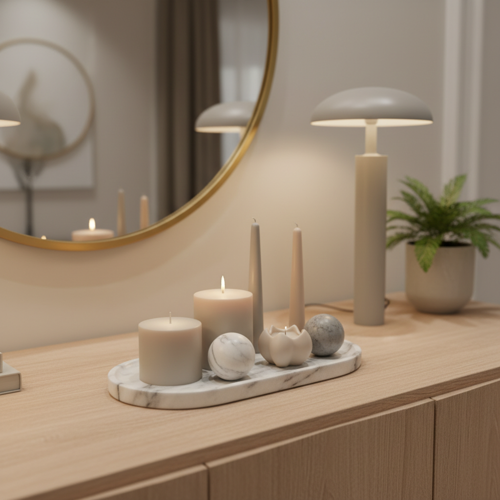 Luma Oval Marble Tray – Hand-Carved Stone Catchall