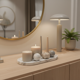 Luma Oval Marble Tray – Hand-Carved Stone Catchall