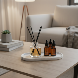 Luma Oval Marble Tray – Hand-Carved Stone Catchall