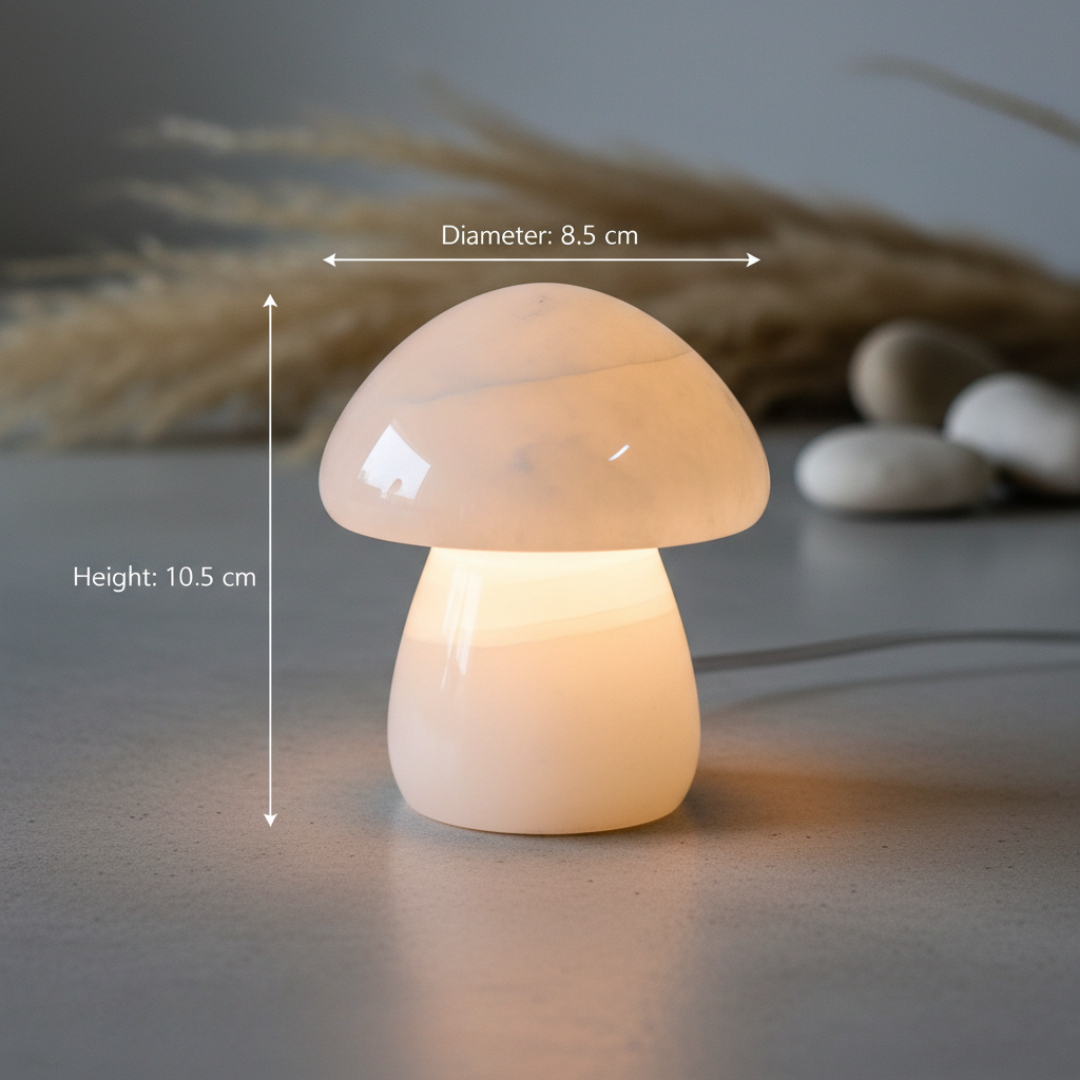 Mini Eden Onyx Pilzlampe – Kabellose Leuchte aus massivem Stein Design