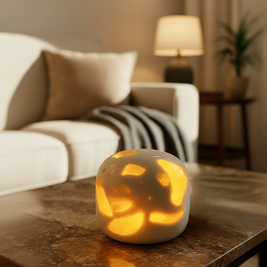 Lunis Marble Dome Lamp – Wireless Solid Stone Design Light