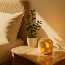 Lunis Marble Dome Lamp – Wireless Solid Stone Design Light