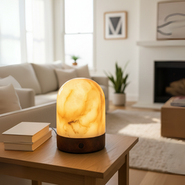 Aurelia Marble Dome Lamp – Wireless Solid Stone Design Light