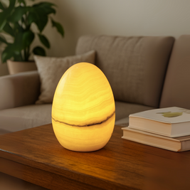 Lyra Marble Egg Lamp – Wireless Solid Stone Design Light