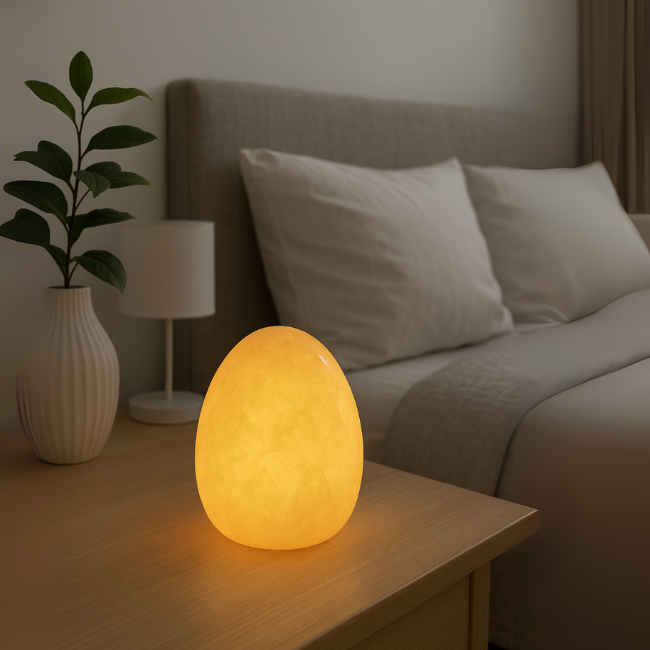 Lyra Marble Egg Lamp – Wireless Solid Stone Design Light