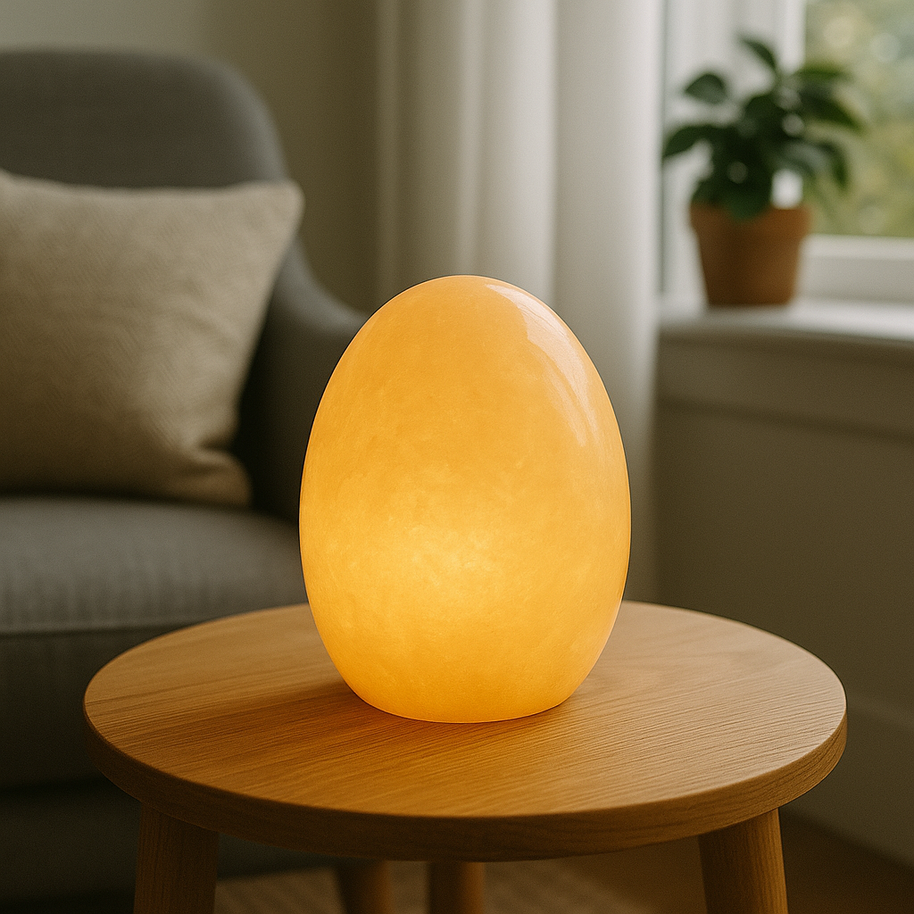 Lyra Marble Egg Lamp – Wireless Solid Stone Design Light