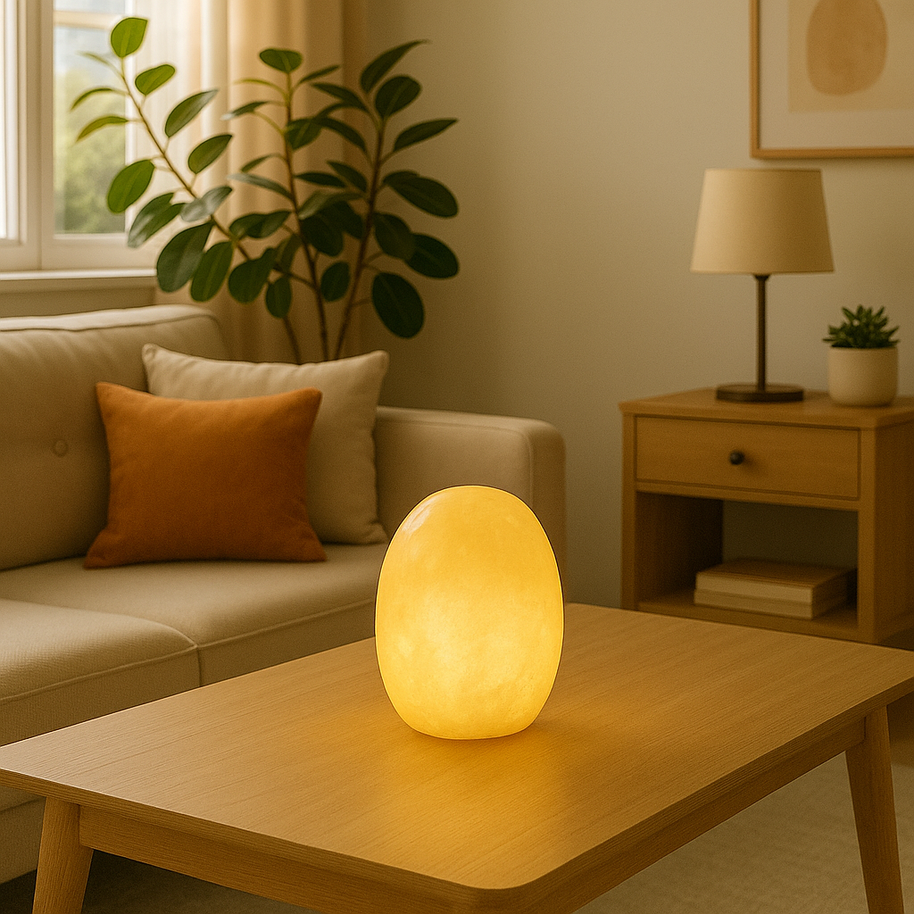 Lyra Marble Egg Lamp – Wireless Solid Stone Design Light