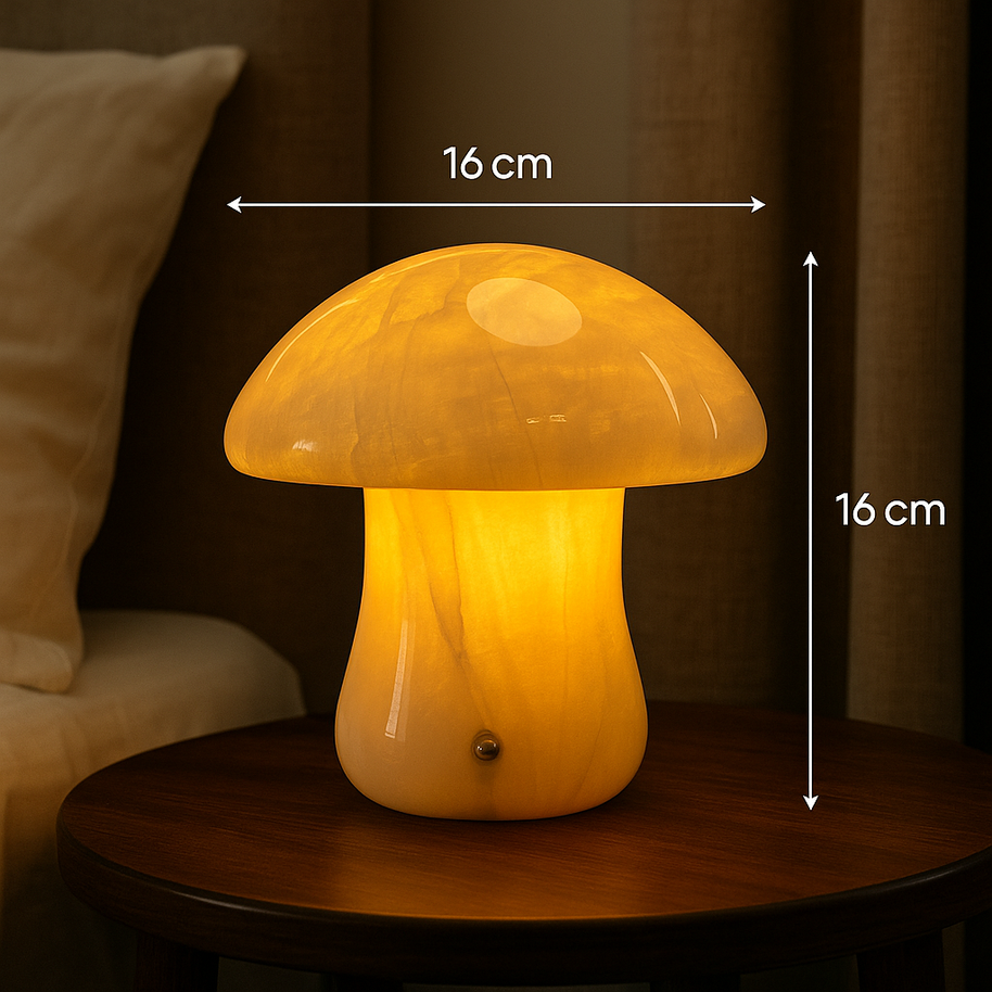 Eden Marble Mushroom Lamp – Wireless Solid Stone Design Light