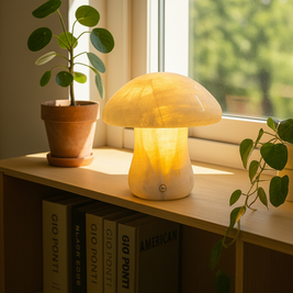 Eden Marble Mushroom Lamp – Wireless Solid Stone Design Light