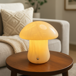 Eden Marble Mushroom Lamp – Wireless Solid Stone Design Light