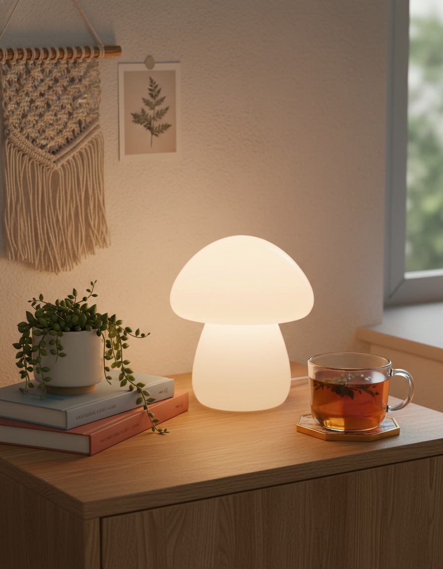 Mini Eden Onyx Pilzlampe – Kabellose Leuchte aus massivem Stein Design