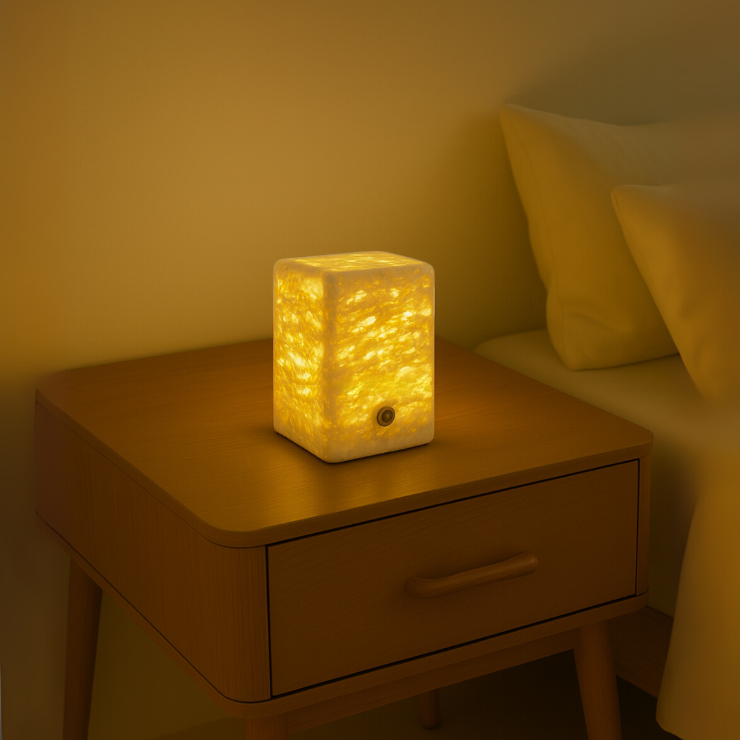 Luma Marble Cube Lamp – Solid Stone Ambient Light