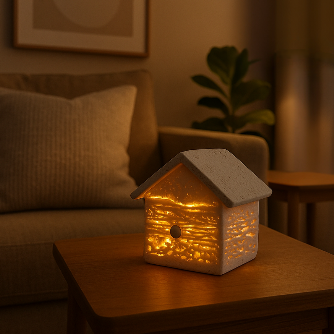 Haven Marble House Lamp – Wireless Solid Stone Design Light