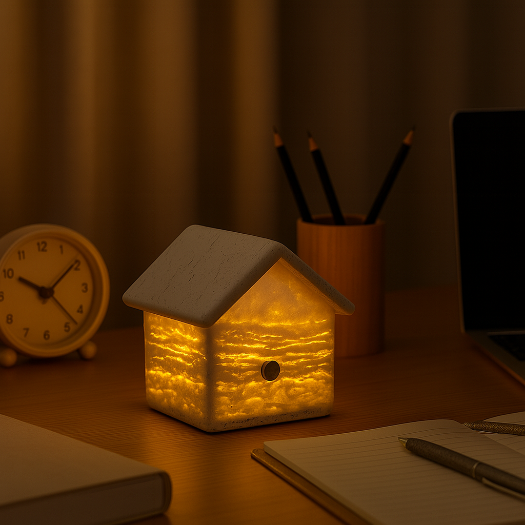 Haven Marble House Lamp – Wireless Solid Stone Design Light