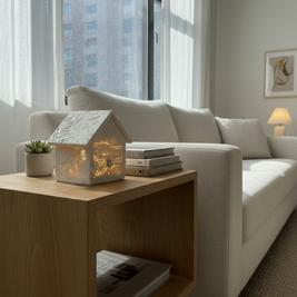 Haven Marble House Lamp – Wireless Solid Stone Design Light