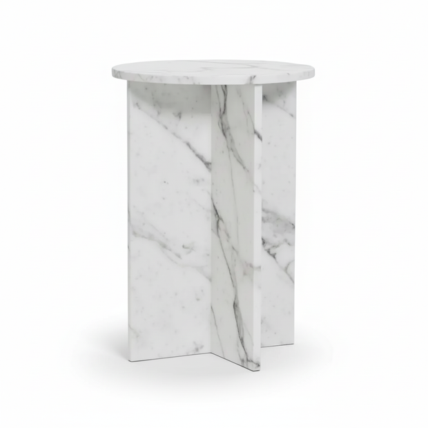 Verano Natuursteen Bijzettafel – Luxe Rond Design