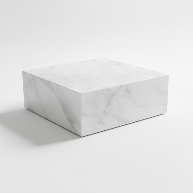 Orvello Naturstein Couchtisch – Luxuriöses Kubus-Design