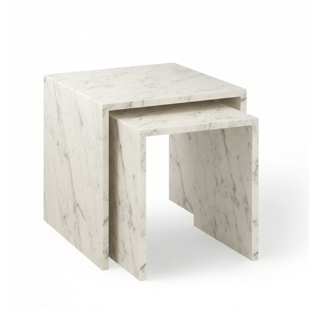 Alba Natuursteen Bijzettafels – Set van 2 | Portugees Design